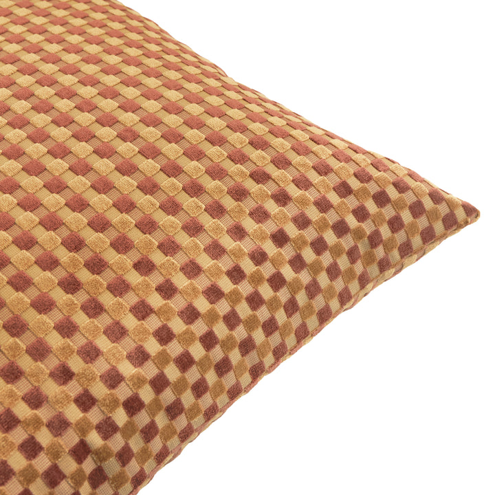 Checkered 45x45 Cushion Case Chocolate - image 2