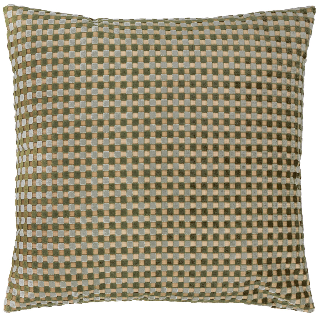 Checkered 45x45 Cushion Case Eucalyptus