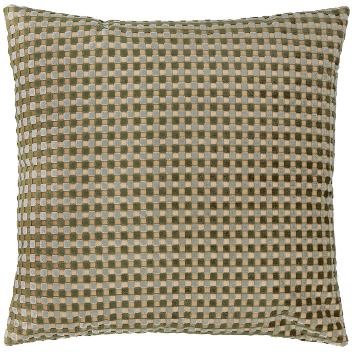 Checkered 45x45 Cushion Case Eucalyptus