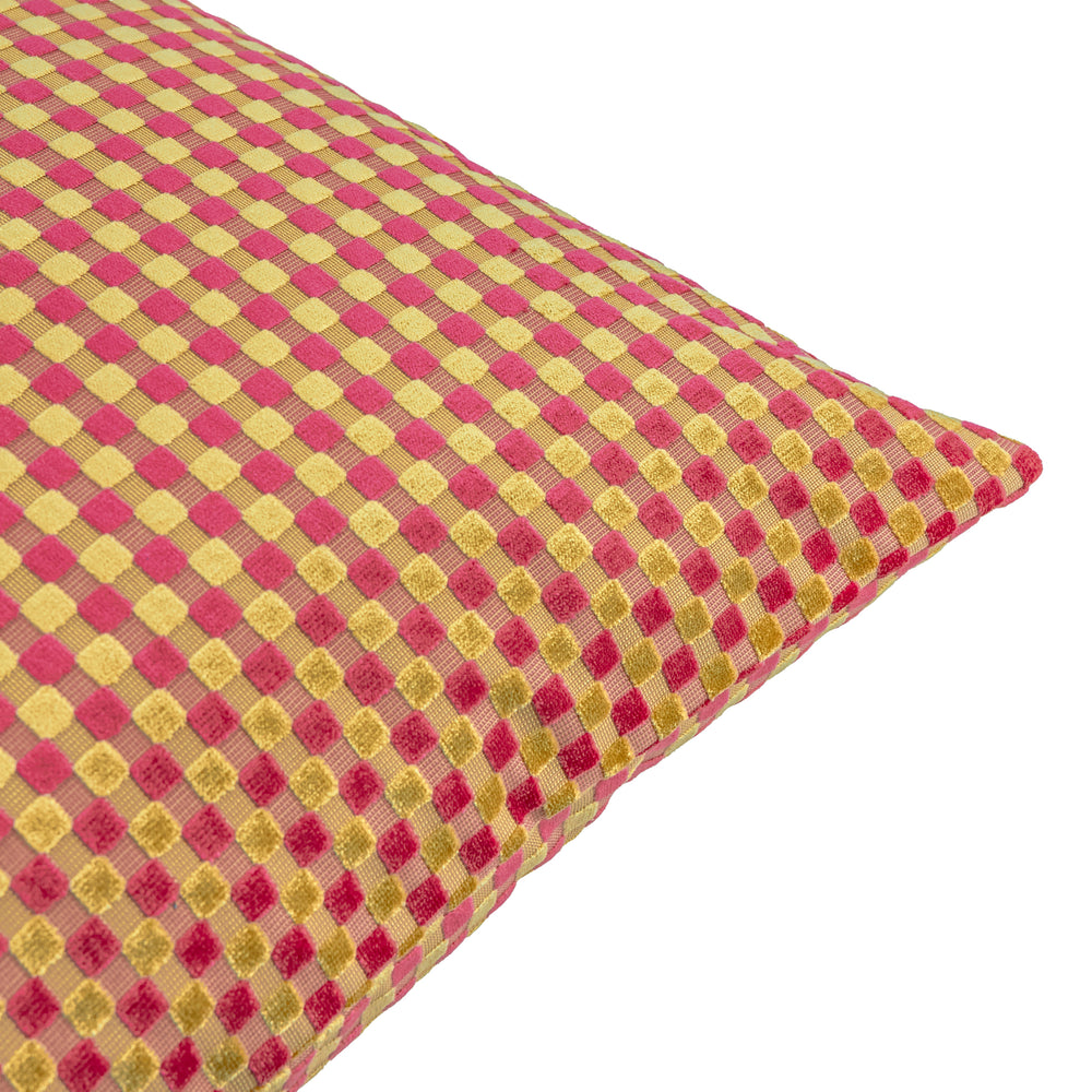 Checkered 45x45 Cushion Case Hot Pink - image 2