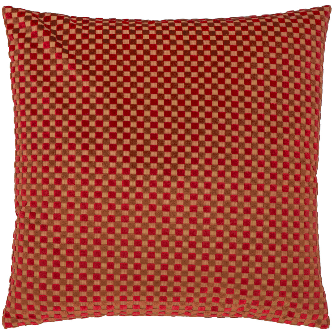Checkered 45x45 Cushion Case Maroon