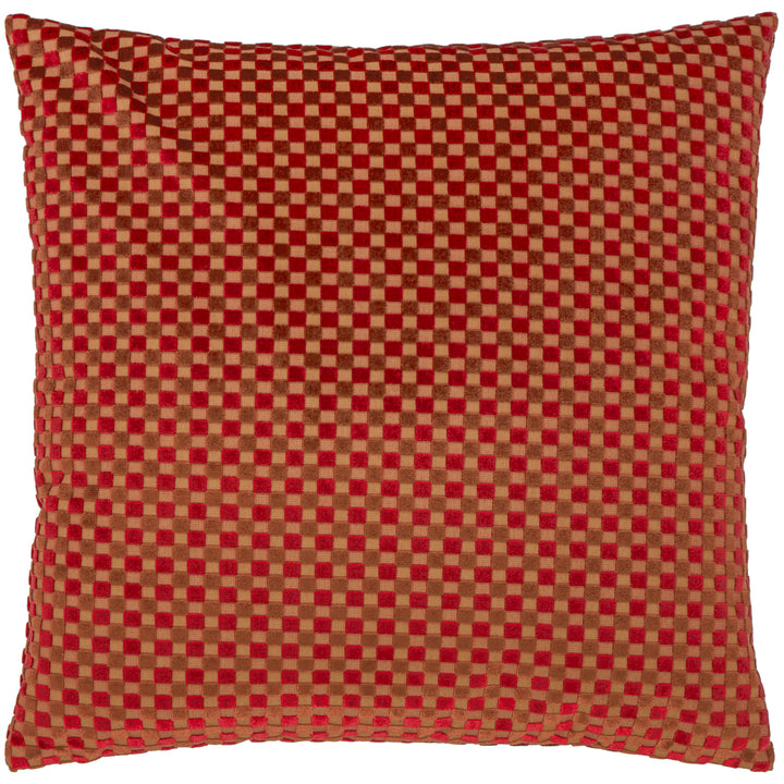 Checkered 45x45 Cushion Case Maroon
