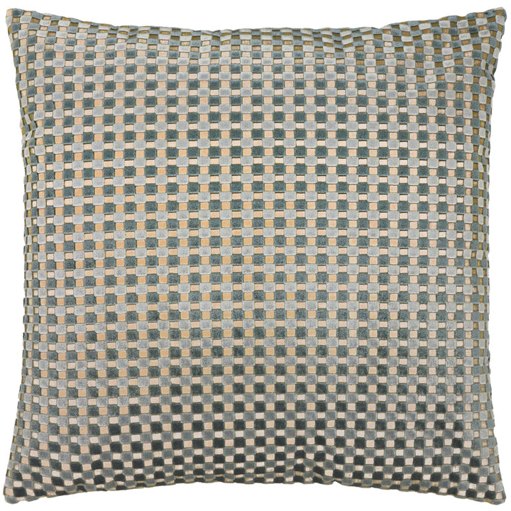 Checkered 45x45 Cushion Case Mineral