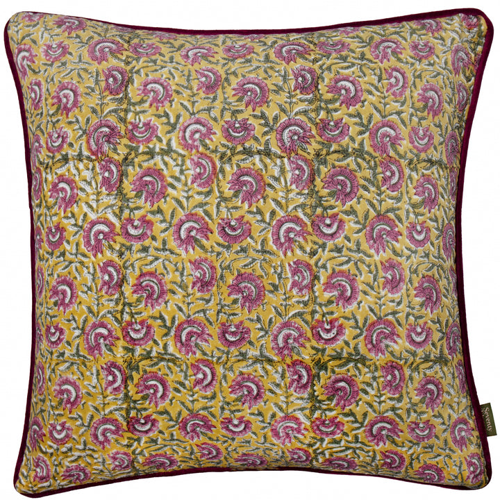 CHEDWORTH 50X50 CUSHION CASE GOLD/ROSE