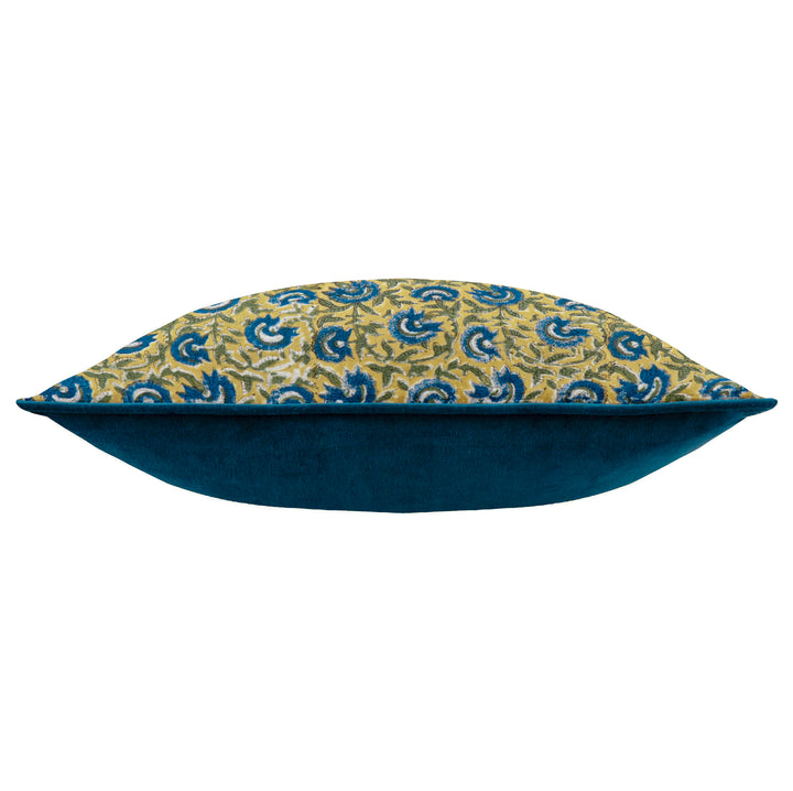 CHEDWORTH 50X50 CUSHION CASE LEMON/TRUE BLUE