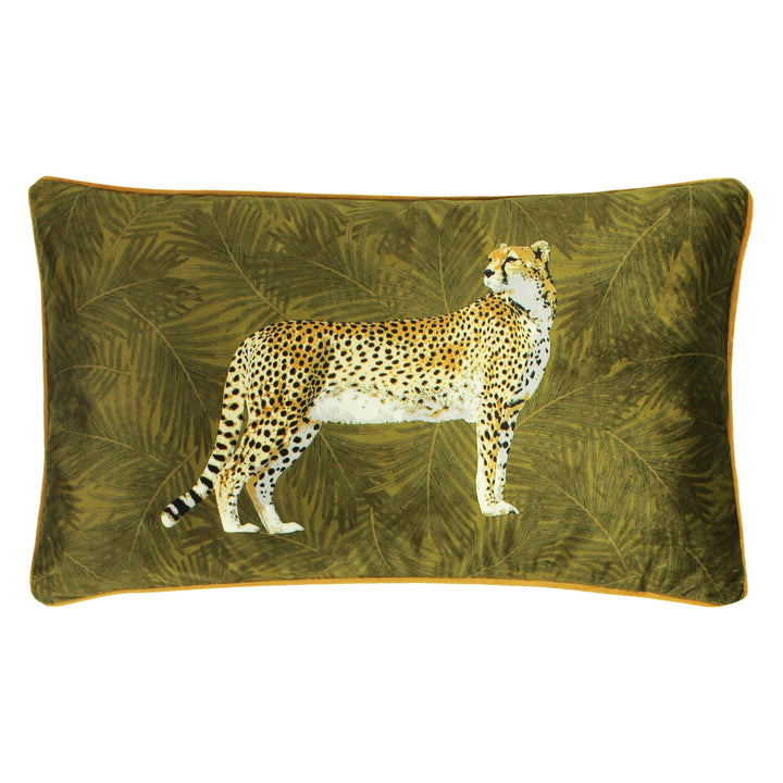 CHEETAH FOREST 30X50 CUSHION CASE MOSS