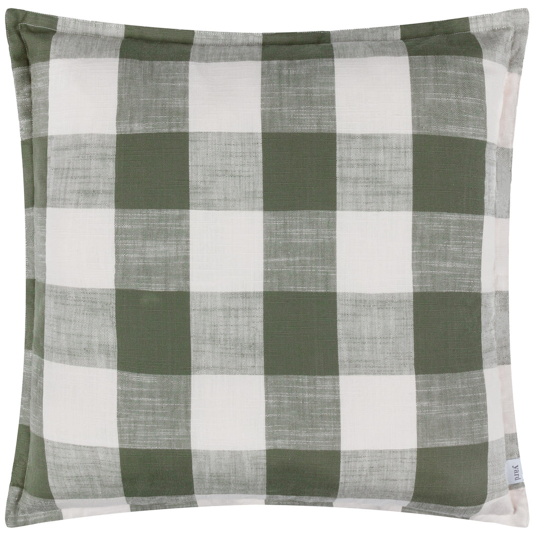Chesil Check 50x50 Outdoor Cushion Case Moss - image 2