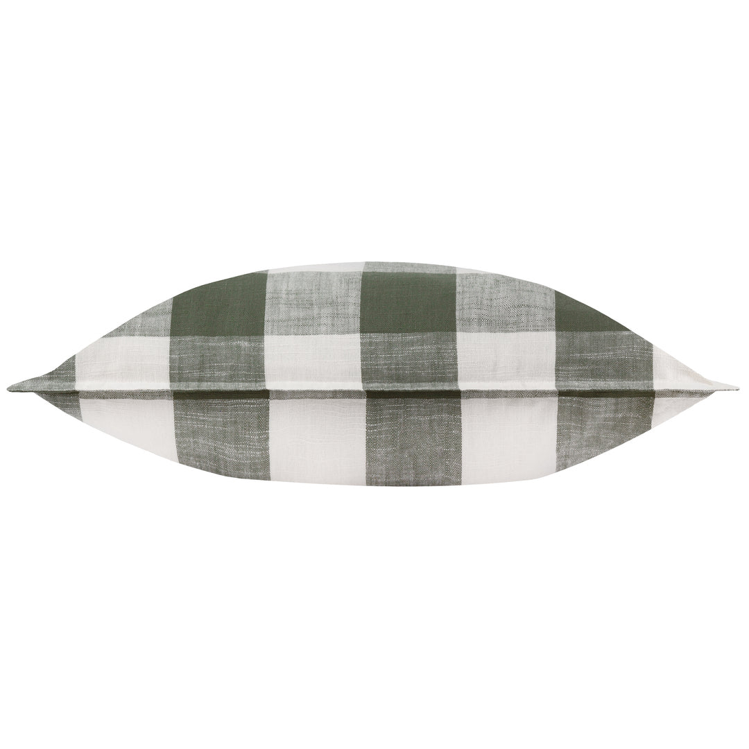 Chesil Check 50x50 Outdoor Cushion Case Moss - image 3