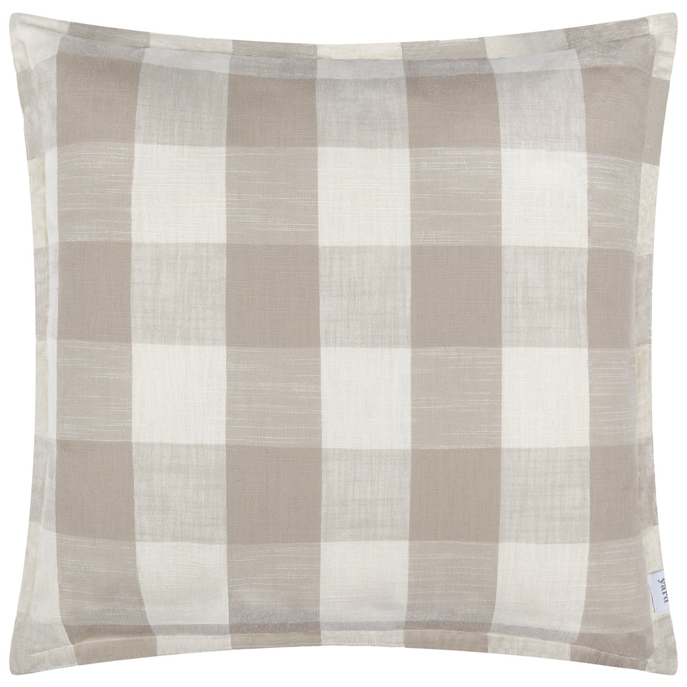 Chesil Check 50x50 Outdoor Cushion Case Natural - image 2