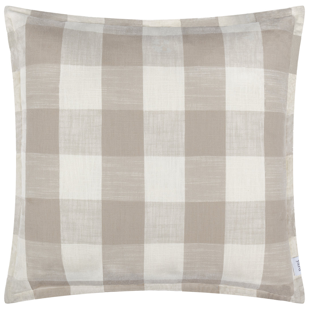 Chesil Check 50x50 Outdoor Cushion Case Natural - image 2