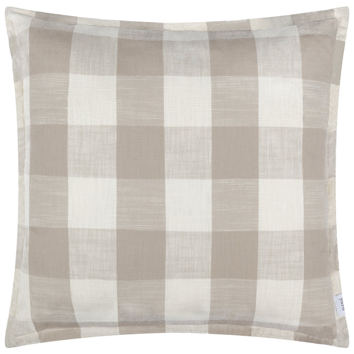 Chesil Check 50x50 Outdoor Cushion Case Natural - image 2