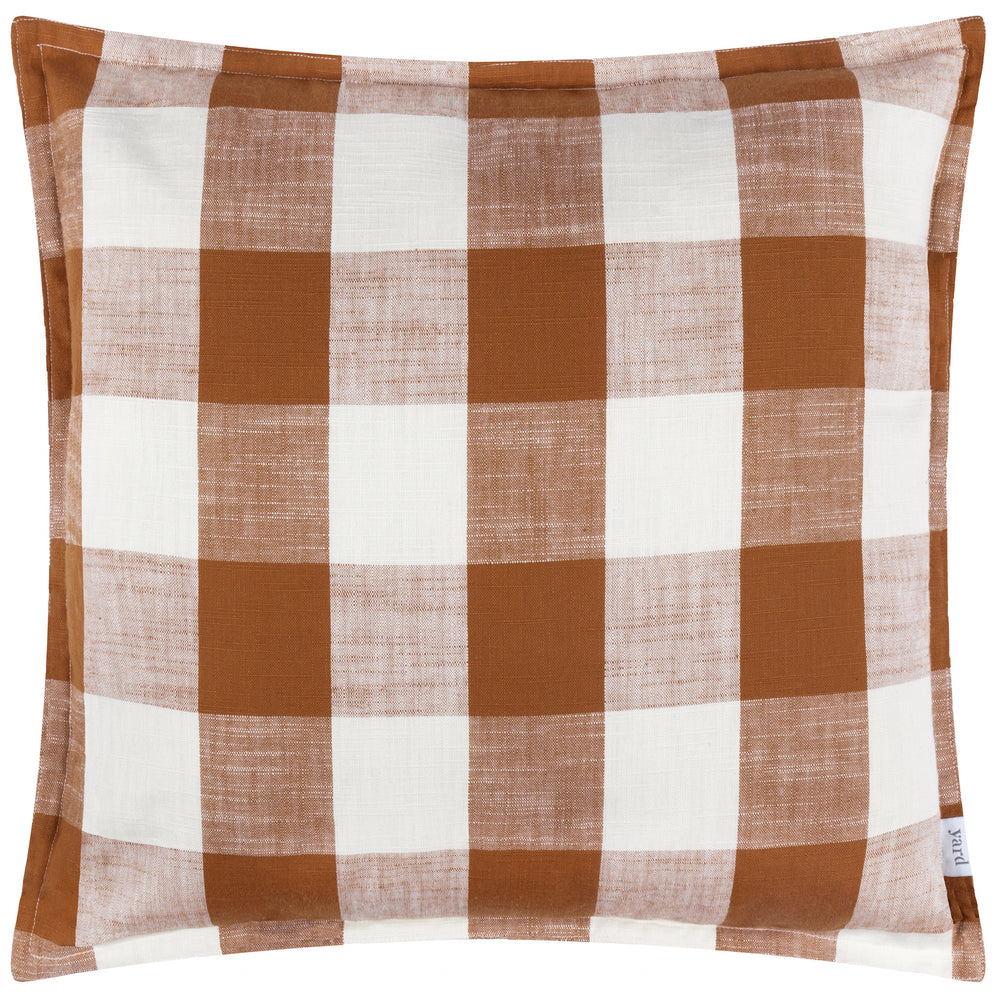 Chesil Check 50x50 Outdoor Cushion Case Pecan - image 2