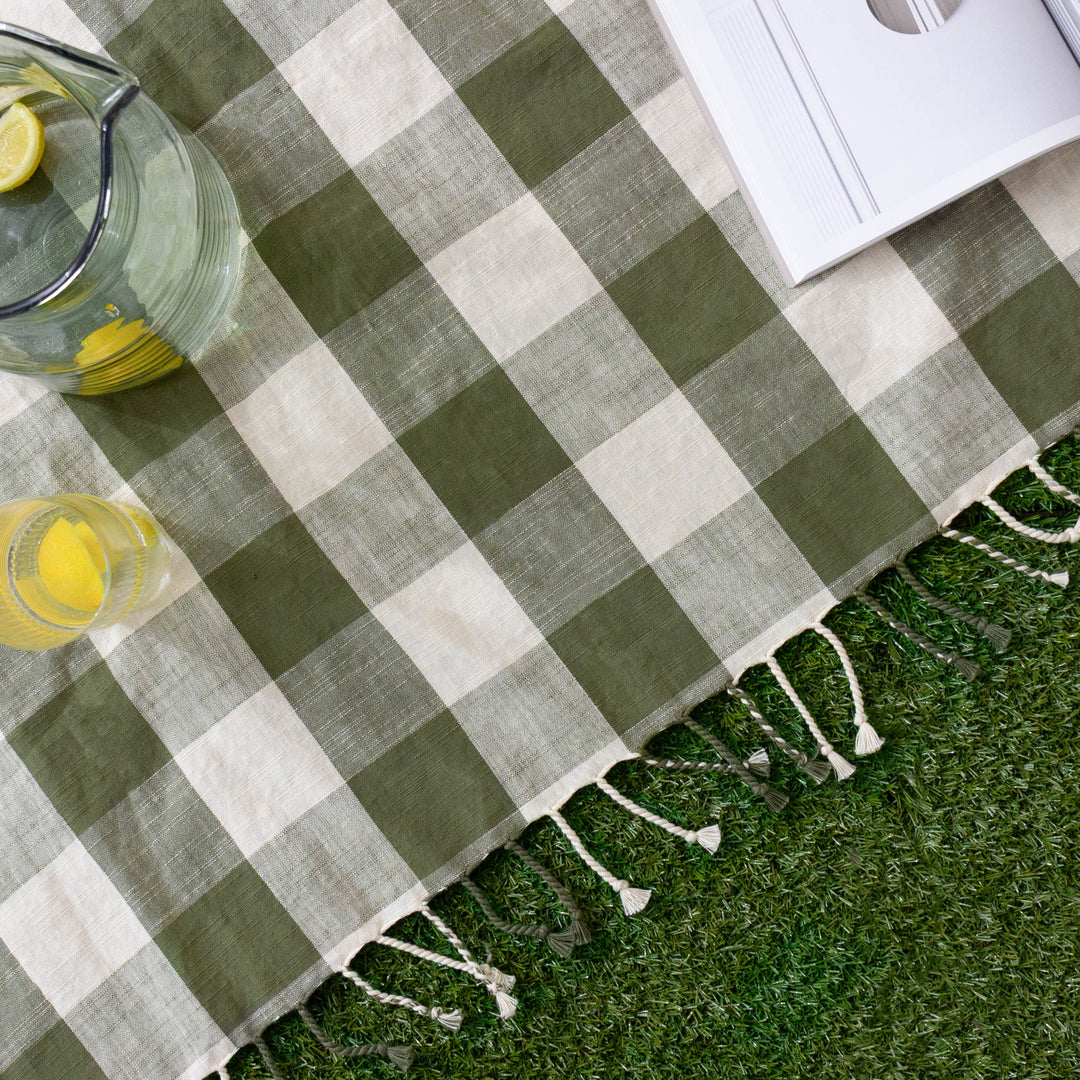 Chesil Check 130x170 Throw Moss - image 3