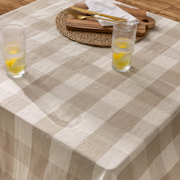 Chesil Check 130x170 Throw Natural - image 2
