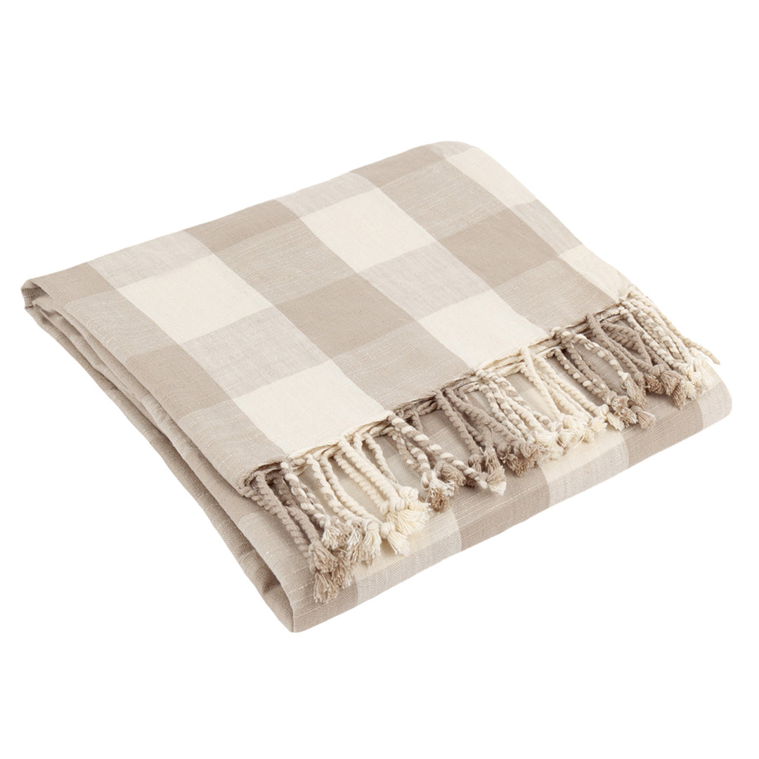 Chesil Check 130x170 Throw Natural - image 4
