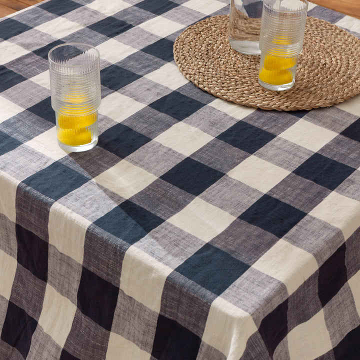 Chesil Check 130x170 Throw Navy - image 3