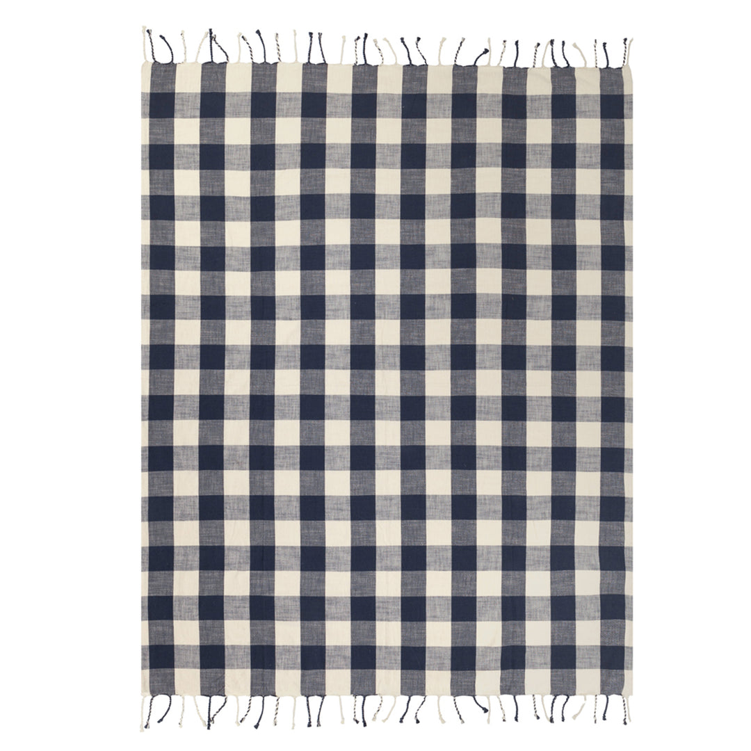 Chesil Check 130x170 Throw Navy - image 5