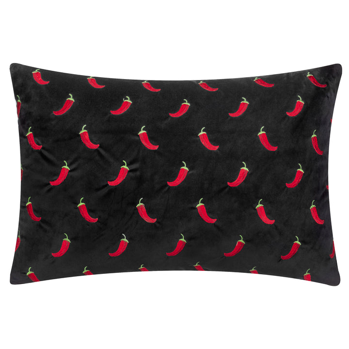 CHILLIES 40X60 CUSHION CASE BLACK