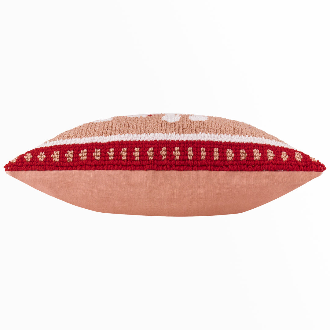 CANDY HO HO HO 30X50 CUSHION CASE PINK/RED