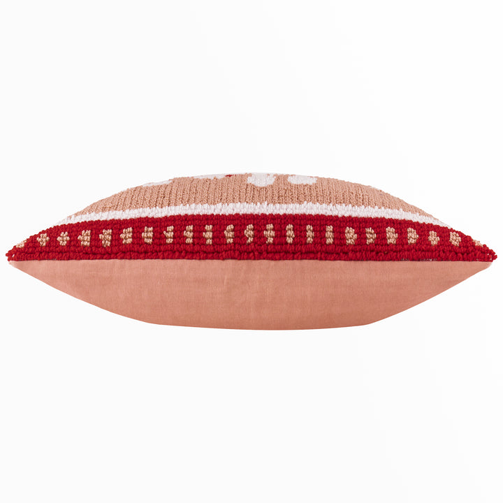 CANDY HO HO HO 30X50 CUSHION CASE PINK/RED