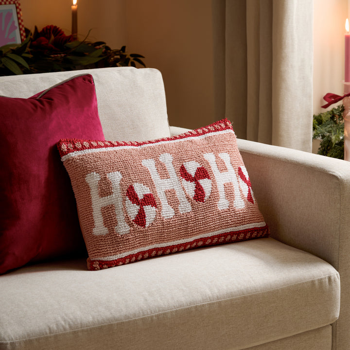 Candy Ho Ho Ho 30x50 Cushion Case Pink/Red