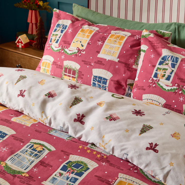 Christmas Eve Double Duvet Set Cranberry - image 3