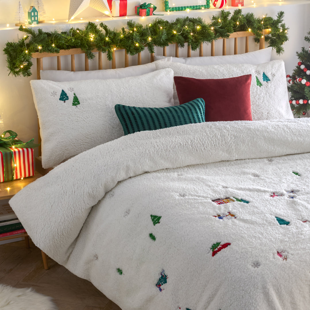 CHRISTMASTOGETHER SINGLE DUVET SET SNOW
