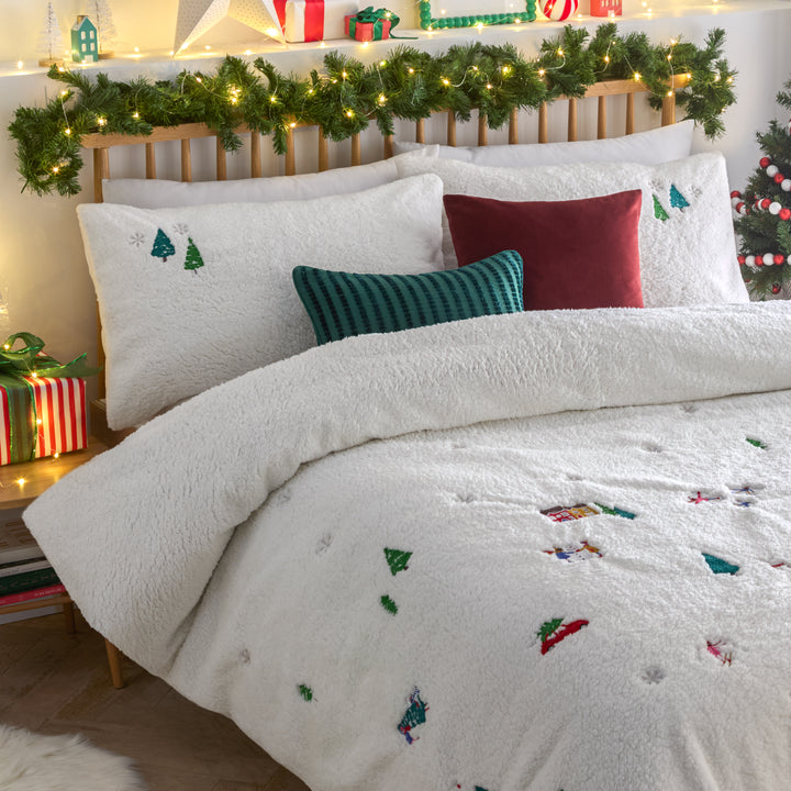 CHRISTMASTOGETHER KING DUVET SET SNOW
