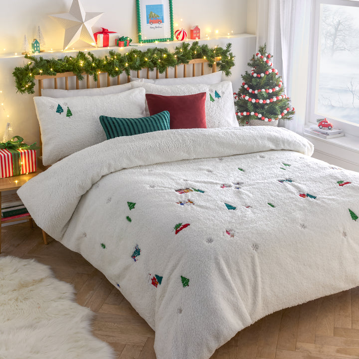 CHRISTMASTOGETHER KING DUVET SET SNOW