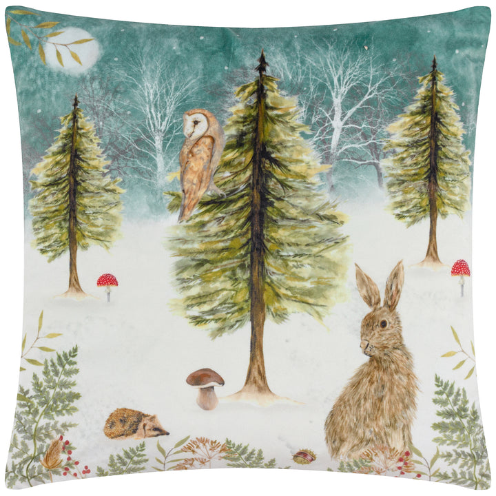 CHRISTMAS OWL 43X43 CUSHION CASE MULTI