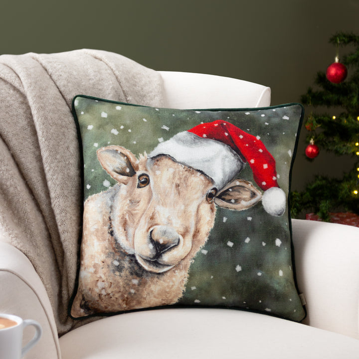 Christmas Sheep 43x43 Cushion Case Multi