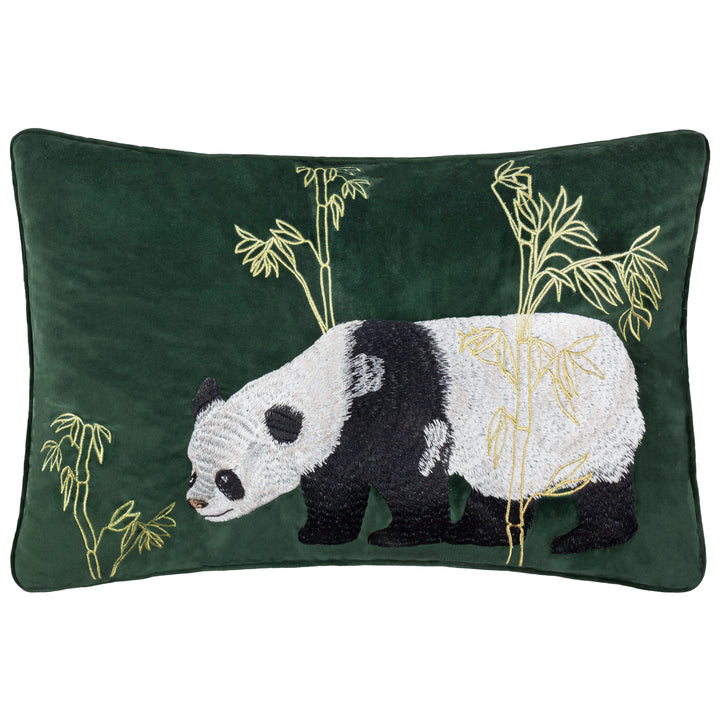 CHUAN TRANQUIL PANDA 40X60 CUSHION CASE EMERALD