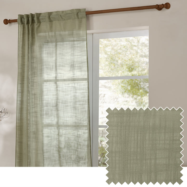 Cirrus 290x250 Panel Curtains Eucalyptus