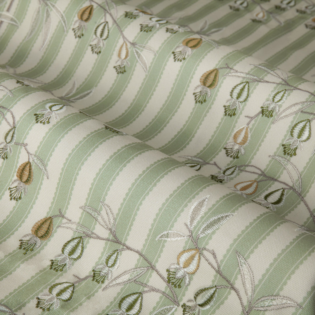 Chinese Lanterns 117x182 Pencil Pleat Curtains Sage - image 5