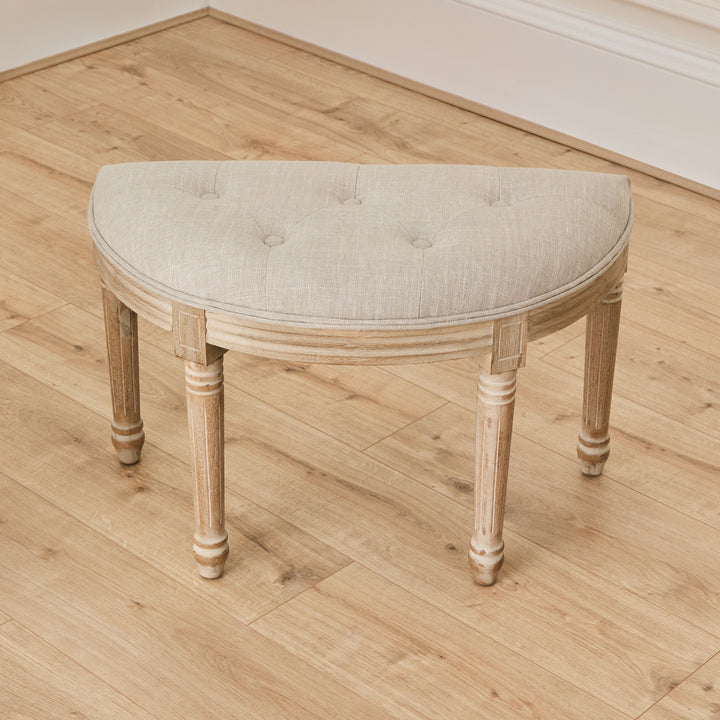 CLAUDETTE FOOTSTOOL LINEN