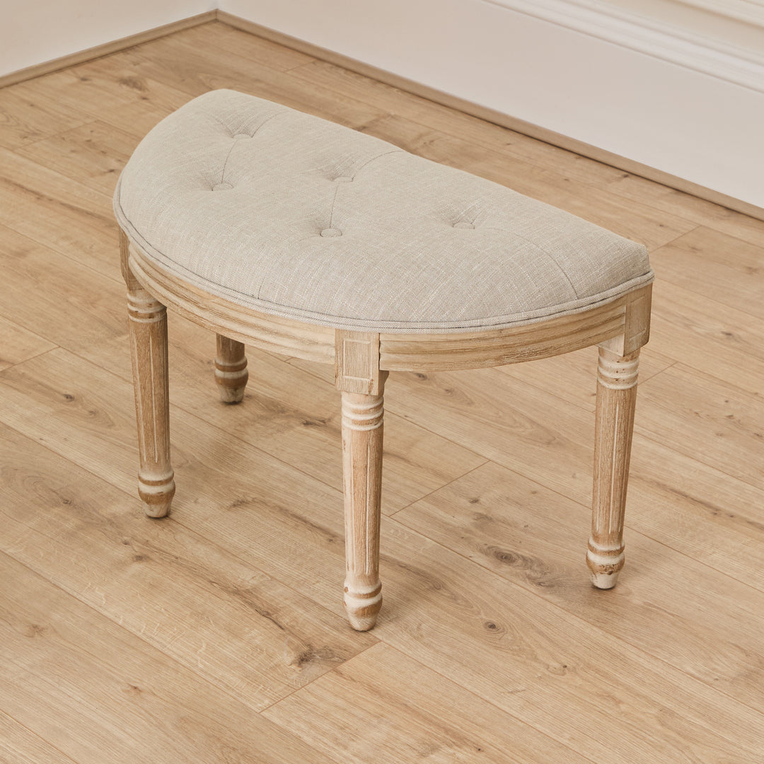 CLAUDETTE FOOTSTOOL LINEN