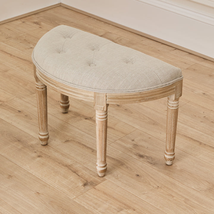 CLAUDETTE FOOTSTOOL LINEN