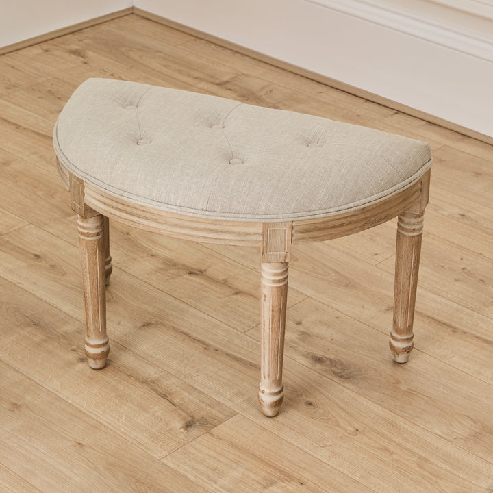 CLAUDETTE FOOTSTOOL LINEN
