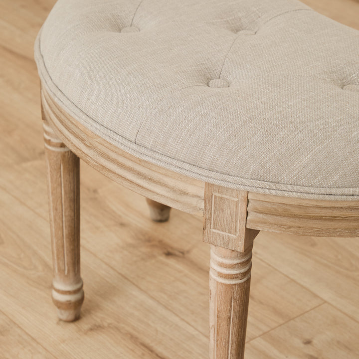 CLAUDETTE FOOTSTOOL LINEN