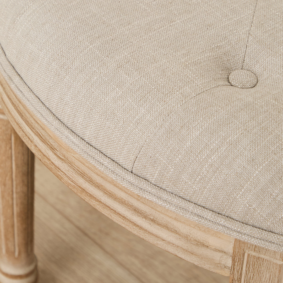 CLAUDETTE FOOTSTOOL LINEN