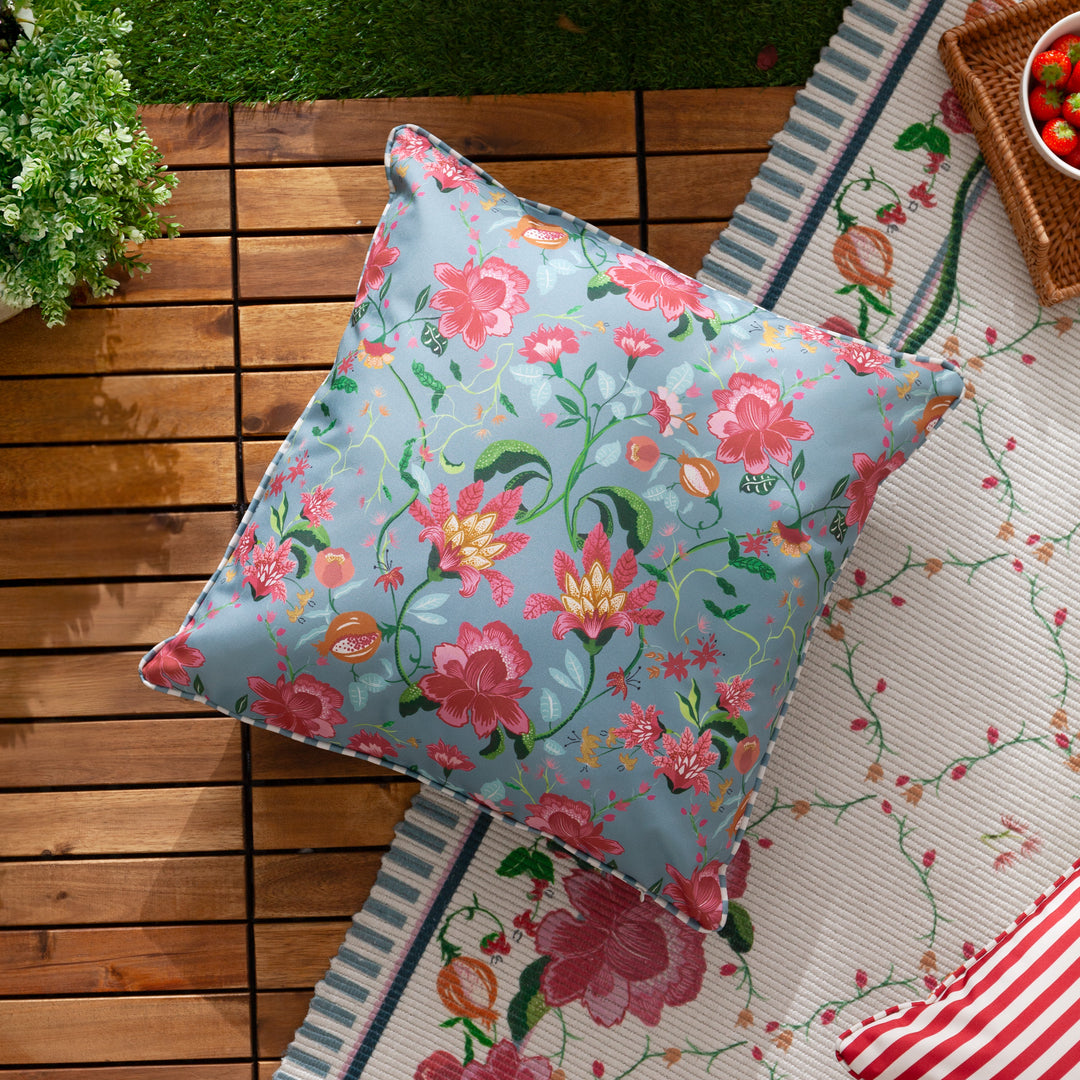 Claudia 45x45 Outdoor Cushion Case Duck Egg Blue