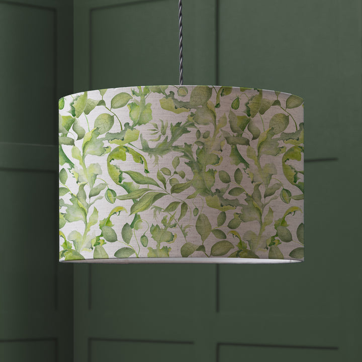 CLAUDIA CREAM EVA 30CM LAMPSHADE GREEN