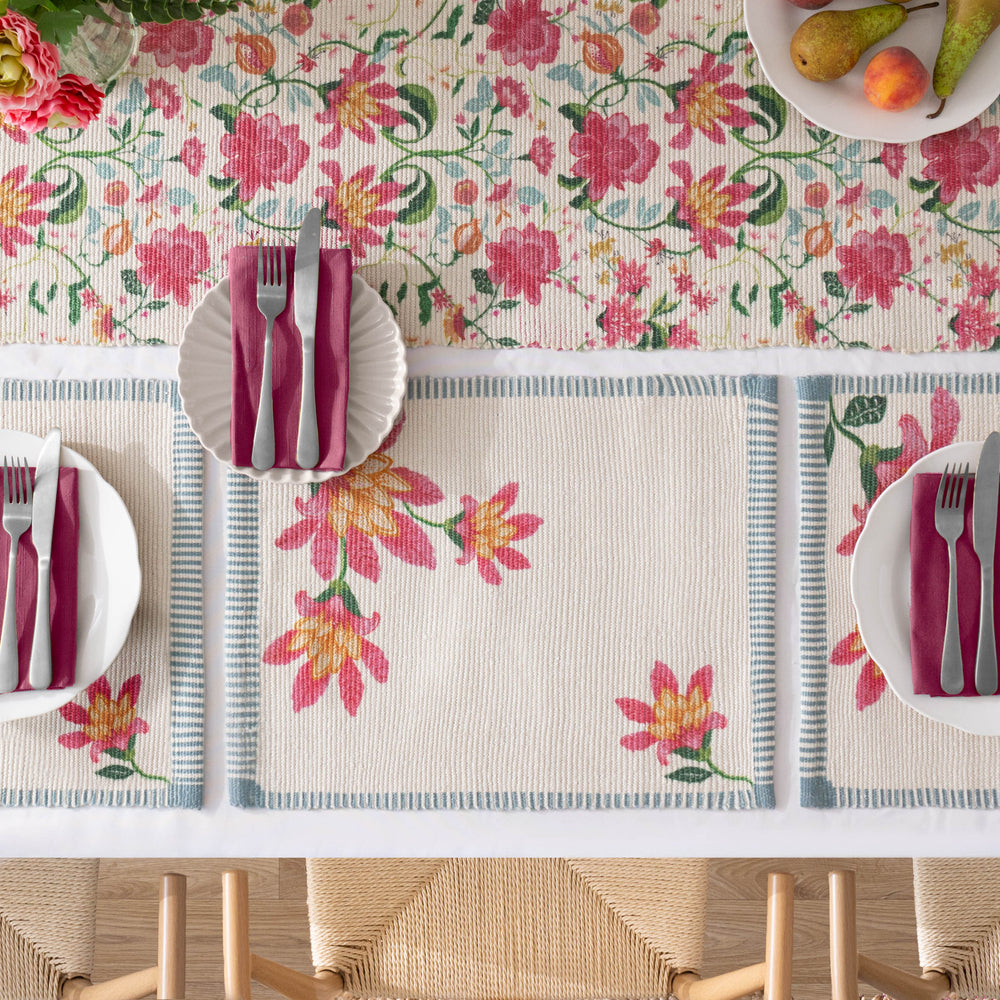 Claudia 46x36 Set Of 4 Table Placemats Candy Red - image 2