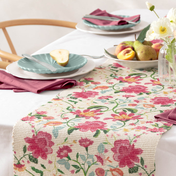 CLAUDIA 220X35 TABLE RUNNER CANDY RED