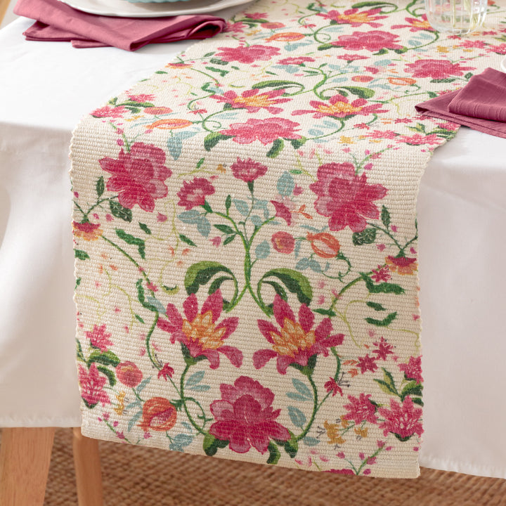 CLAUDIA 220X35 TABLE RUNNER CANDY RED