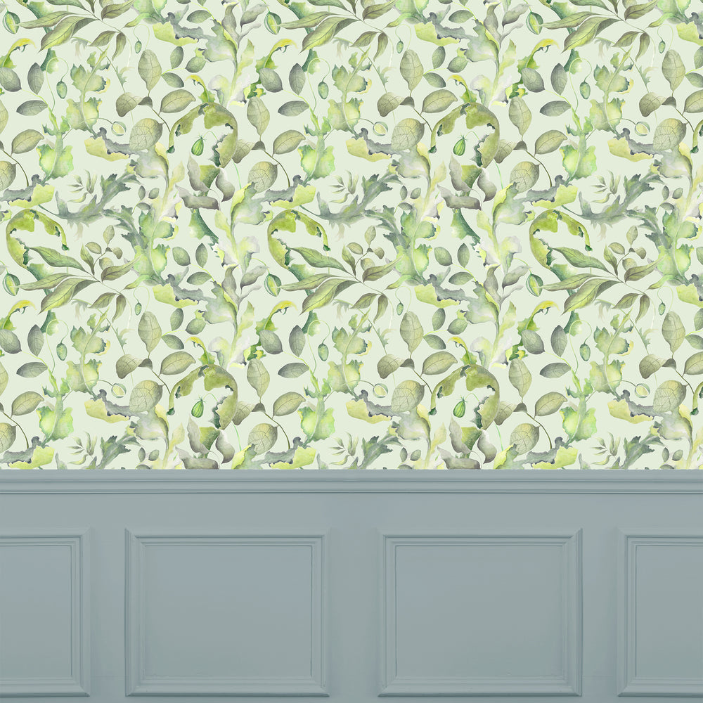 Claudia Wallpaper Sage Sample - image 2