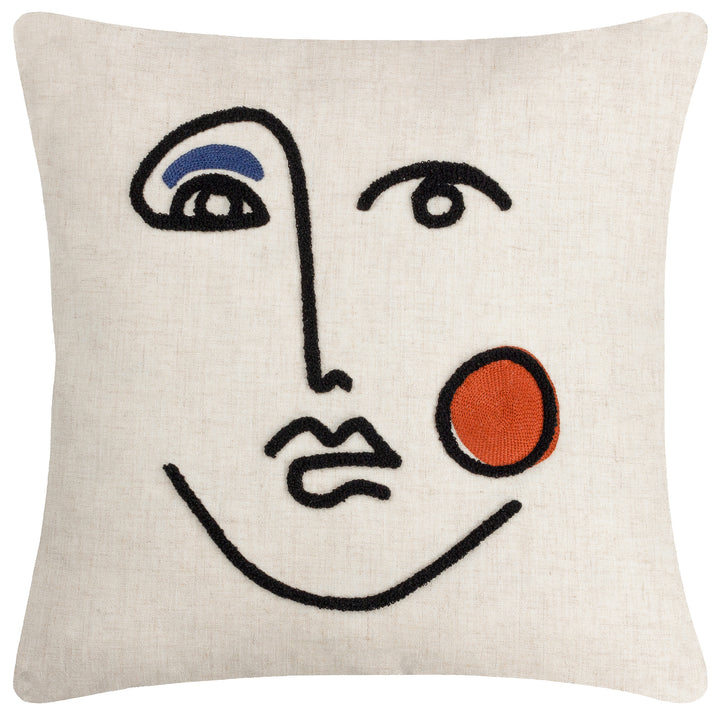 CLEO 45X45 CUSHION CASE GINGER/NAVY
