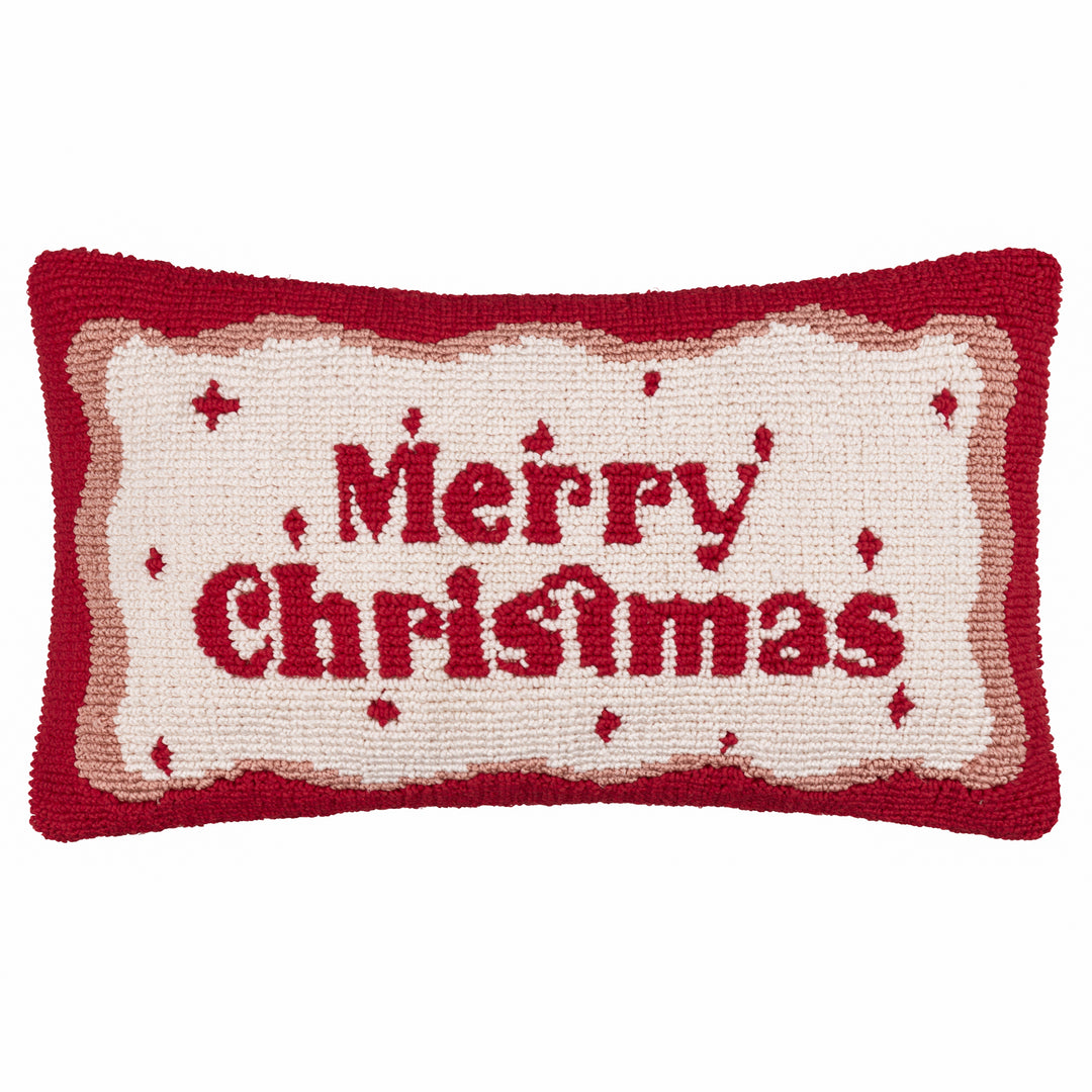 CANDY MERRY CHRISTMAS 30X50 CUSHION CASE RED/WHITE