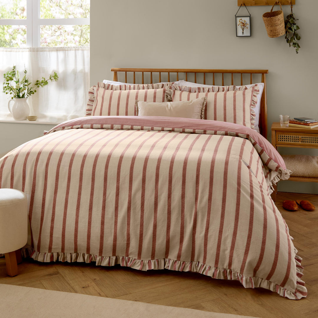 Connie Single Duvet Set Clay Pink