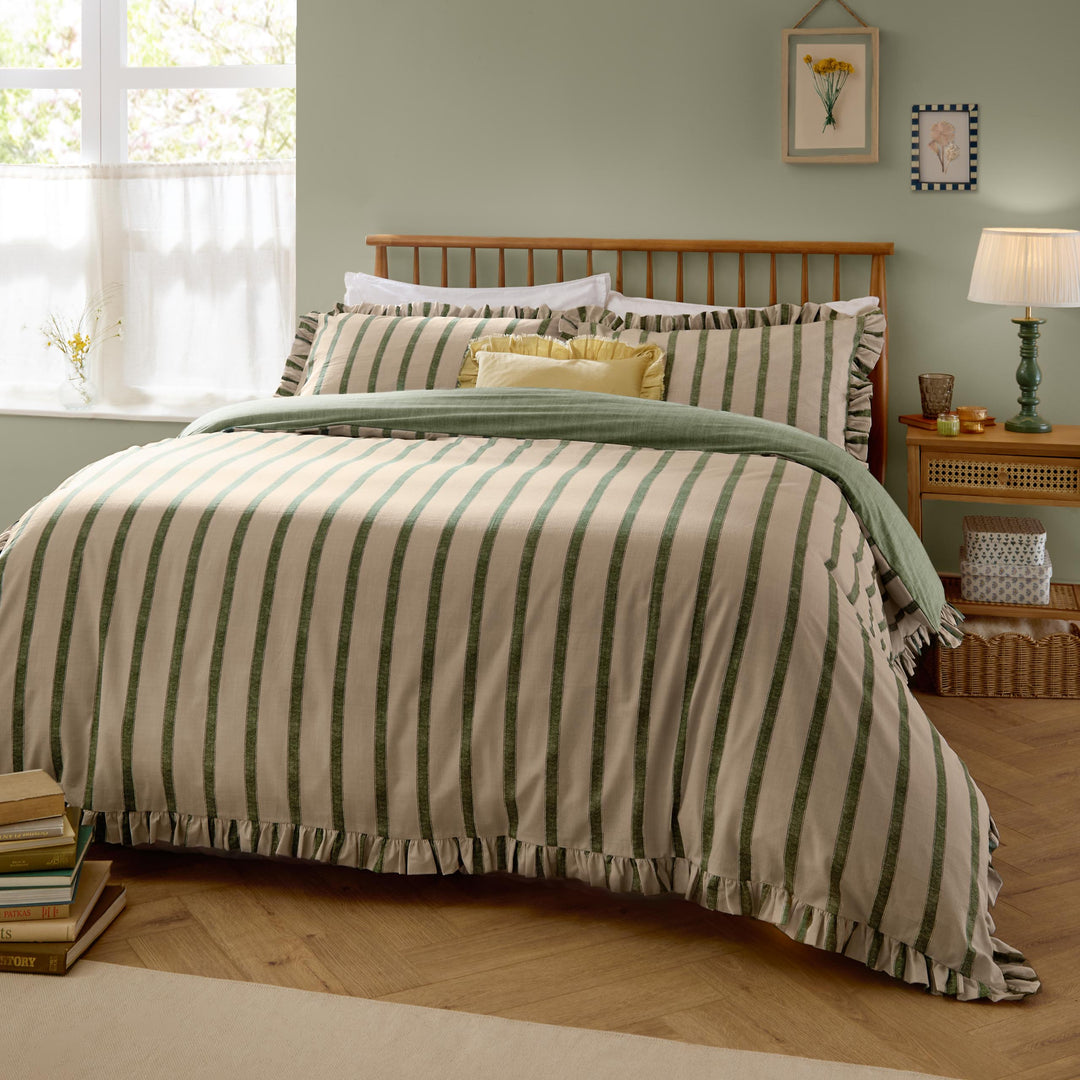 Connie Super King Duvet Set Moss